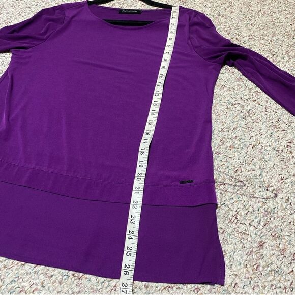 Ivanka Trump Purple Tiered Scoopneck Longsleeve Shirt Womens Size Large - Picture 7 of 7